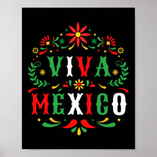 Viva Mexico voor Mexicaanse Onafhankelijkheidsdag  Poster