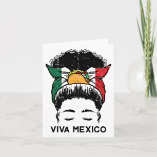 Viva Mexico Zwart Vrouwen Cinco De Mayo Mexicaanse Kaart