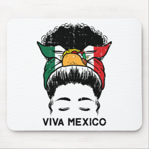 Viva Mexico Zwart Vrouwen Cinco De Mayo Mexicaanse Muismat