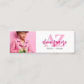 Viva Modern Magenta Chic Bold Stijlvolle Aangepast Mini Visitekaartje (Voorkant)