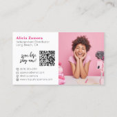 Viva Modern Magenta Chic Bold Stijlvolle Aangepast Visitekaartje (Achterkant)