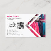 Viva Modern Magenta Chic Bold Stijlvolle Aangepast Visitekaartje (Achterkant)