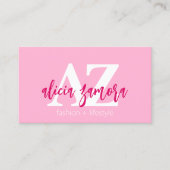 Viva Modern Magenta Chique Modern Salon Afspraak Visitekaartje (Voorkant)