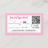 Viva Modern Magenta Custom Foto Roze Afspraak Visitekaartje (Achterkant)