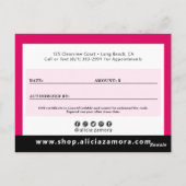 Viva Modern Magenta Mode Cadeaubon Kaart (Achterkant)