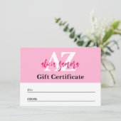 Viva Modern Magenta Mode Cadeaubon Kaart (Staand voorkant)