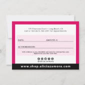 Viva Modern Magenta Mode Cadeaubon Kaart (Achterkant)