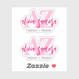 Viva Modern Magenta Script Name Logo Influencer Sticker