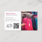 Viva Modern Magenta Social Influencer Aangepaste F Visitekaartje (Achterkant)