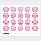 Viva Modern Magenta Social Media Influencer Custom Ronde Sticker (Vel)