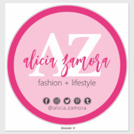 Viva Modern Magenta Social Media Influencer Custom Sticker