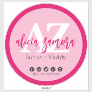 Viva Modern Magenta Sociale Media Influencer Aange Sticker