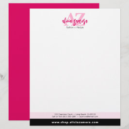 Viva Modern Magenta Vet Kieke Chic Roze Op Maat Ge Briefhoofd