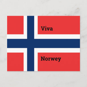 Viva Noorwegen vlag aanpassen Briefkaart