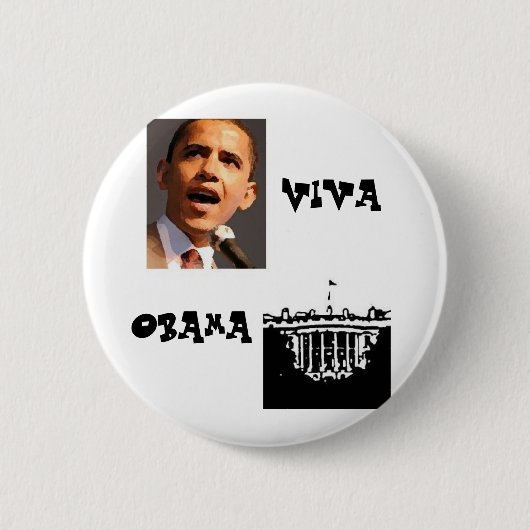 Viva Obama Ronde Button 5,7 Cm (Voorkant)