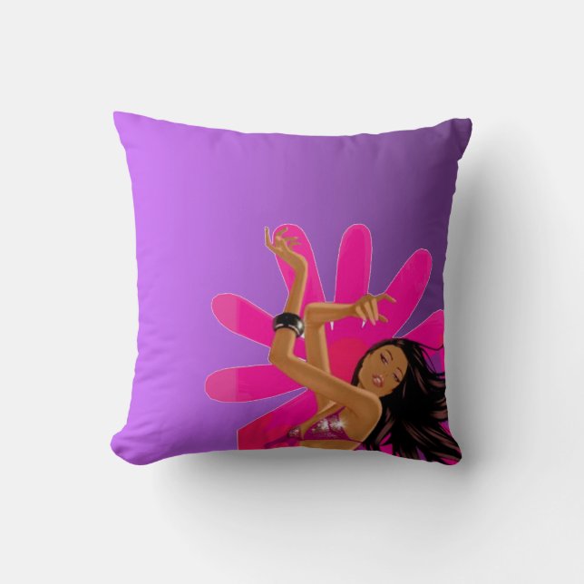 Viva Paars en White Pillow Kussen (Voorkant)