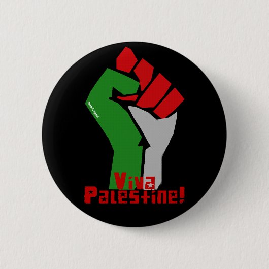 Viva Palestine Ronde Button 5,7 Cm (Voorkant)