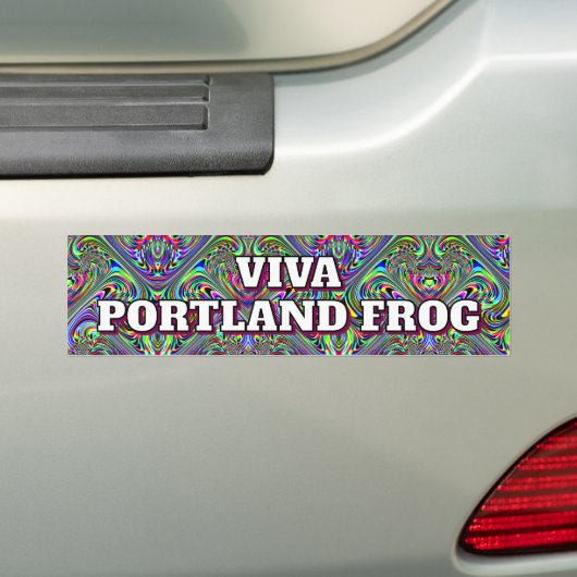 Viva Portland Frog Bumpersticker (Op auto)