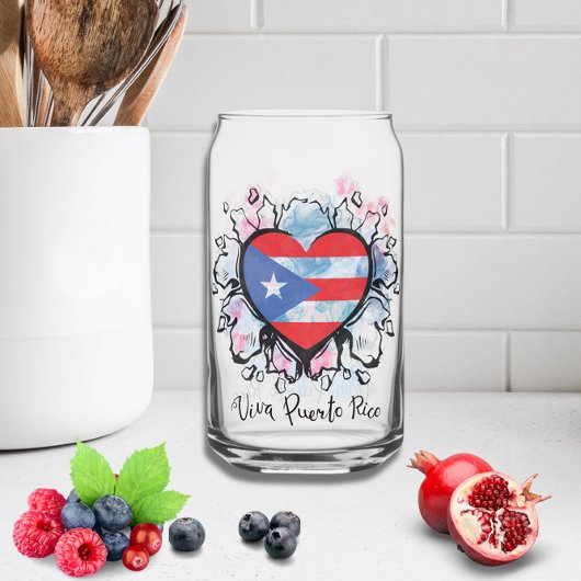 Viva Puerto Rico Blikvorm Glas