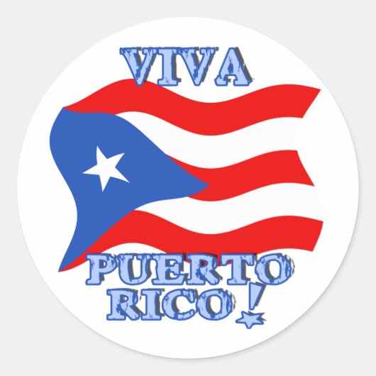 Viva Puerto Rico Producten Ronde Sticker (Voorkant)
