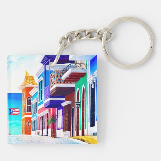 ¡Viva Puerto Rico! Sleutelhanger (Achterkant)