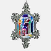 ¡Viva Puerto Rico! Tin Sneeuwvlok Ornament (Links)