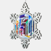 ¡Viva Puerto Rico! Tin Sneeuwvlok Ornament (Rechts)