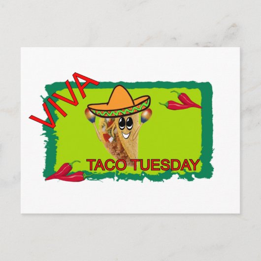 Viva Taco dinsdag Briefkaart (Voorkant)
