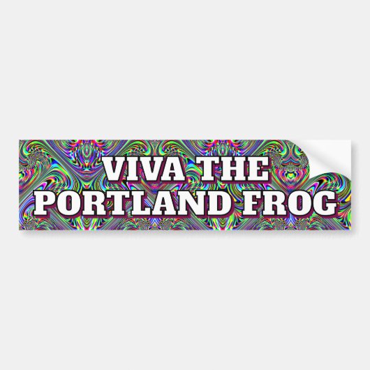 Viva The Portland Frog Bumpersticker (Voorkant)