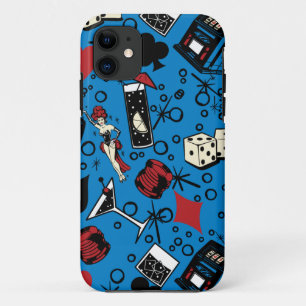 Viva Vegas Casino Retro Gambling Design iPhone 11 Hoesje