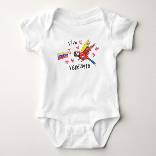 Viva Venezuela – Guacamaya y Bandera inft Romper (Voorkant)