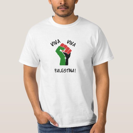 Viva Viva Palestina T-shirt Mannen (Voorkant)