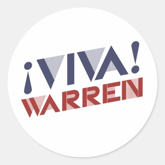 VIVA WARREN - 2016.png Ronde Sticker (Voorkant)