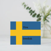 Viva Zweedse vlag ontwerp aanpassen Briefkaart (Staand voorkant)