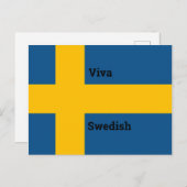 Viva Zweedse vlag ontwerp aanpassen Briefkaart (Voorkant / Achterkant)