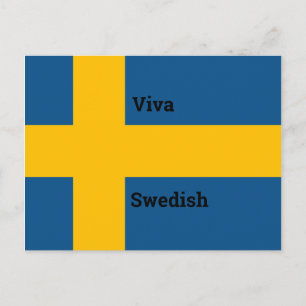 Viva Zweedse vlag ontwerp aanpassen Briefkaart