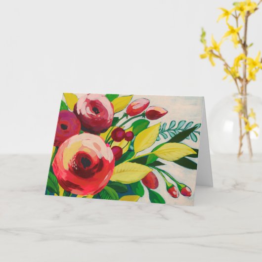 Vivaciale bloemen kaart (Gele Bloem)