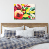 Vivacious Blooms Canvas Afdruk (Insitu (Slaapkamer))