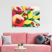 Vivacious Blooms Canvas Afdruk (Insitu (Woonkamer))