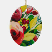 Vivacious Blooms Keramisch Ornament (Rechts)