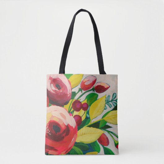 Vivacious Blooms Tote Bag (Voorkant)