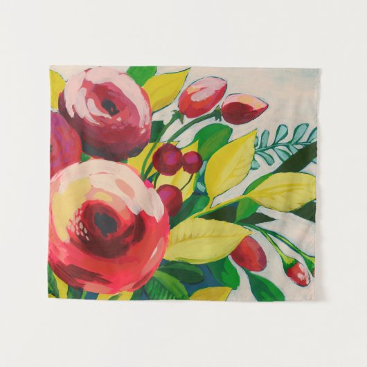 Vivacious Blooms Wandkleed (Voorkant (horizontaal))