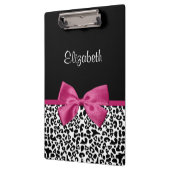 Vivacious Donkerroze lintlintafdruk met naam Klembord (Links)