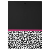 Vivacious Donkerroze lintlintafdruk met naam Klembord (Achterkant)