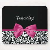 Vivacious Donkerroze lintlintafdruk met naam Muismat (Voorkant)