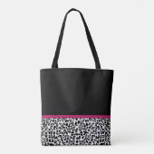 Vivacious Donkerroze lintlintafdruk met naam Tote Bag (Achterkant)