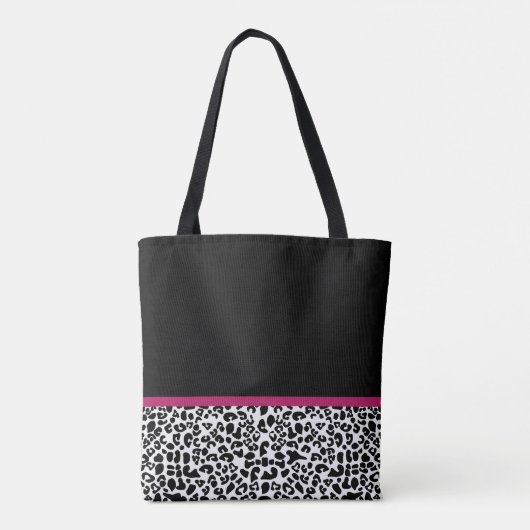 Vivacious Donkerroze lintlintafdruk met naam Tote Bag (Achterkant)