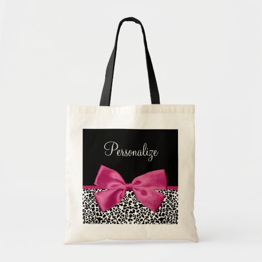 Vivacious Donkerroze lintlintafdruk met naam Tote Bag (Voorkant)