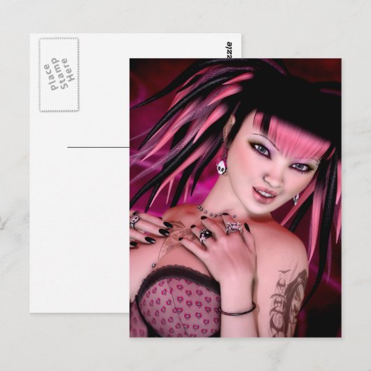 Vivacious Gothic Briefkaart (Voorkant / Achterkant)