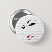 VivaGlamLana-gezichtsknop Ronde Button 5,7 Cm (Voorkant /achterkant)